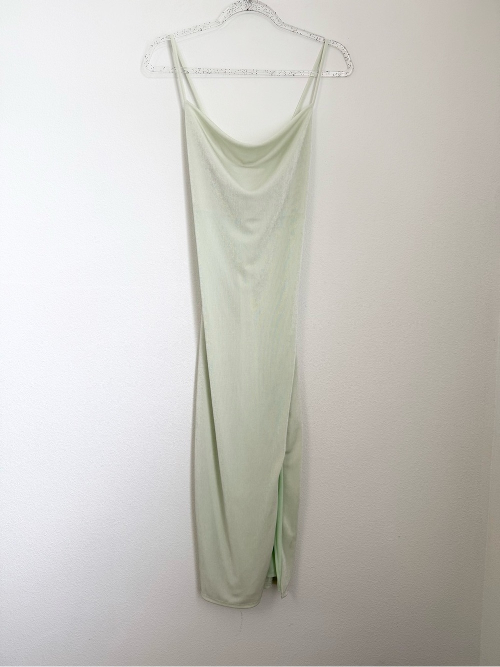 Light Green Cowl Neck Maxi Dress - Women's Slip Style NWT